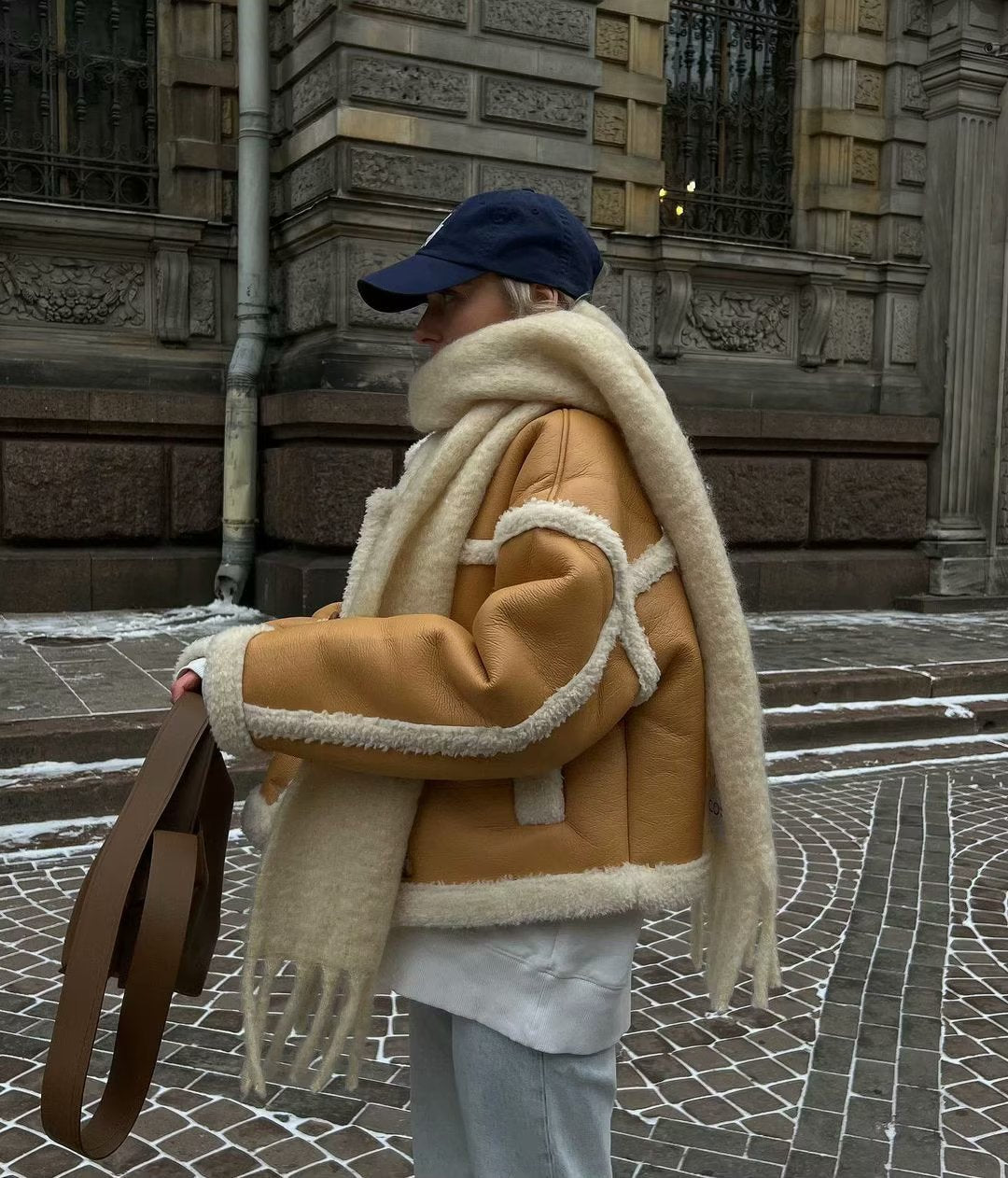 Women's Loose Lamb Wool Short Coat