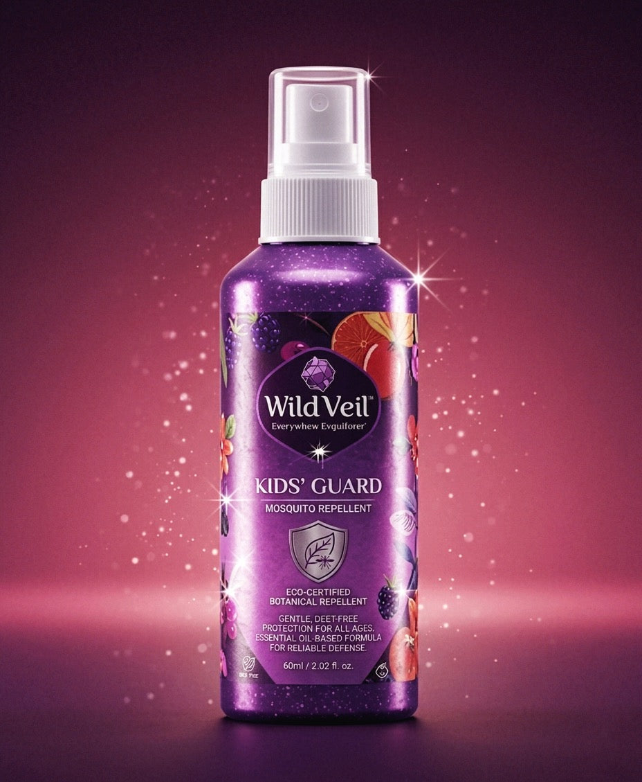Wild Veil Kids’ Guard | Gentle Natural Mosquito Repellent for Kids | DEET-Free Baby & Child Safe Bug Spray (Ages 2+)
