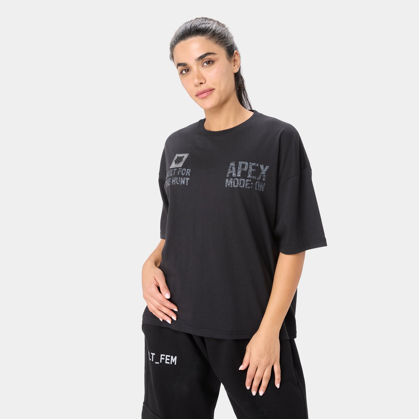 APEXMODE OVERSIZED T-SHIRT — WAR BLACK