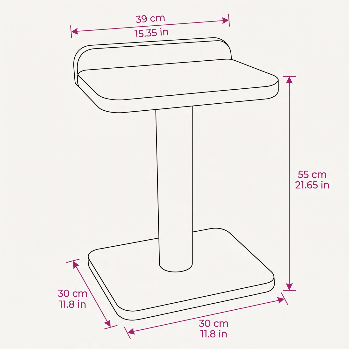 Noba Modern Plywood 1-Level Cat Tree