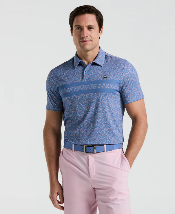 Engineered Novelty Stripe Printed Polo Style#OGKSF019