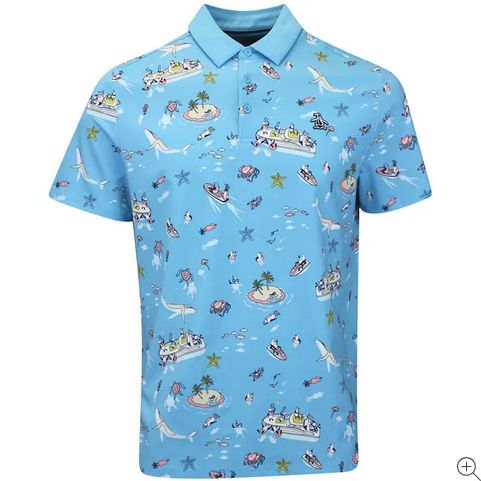 Pete 'N The Boat Print Polo Style#OGKSF028