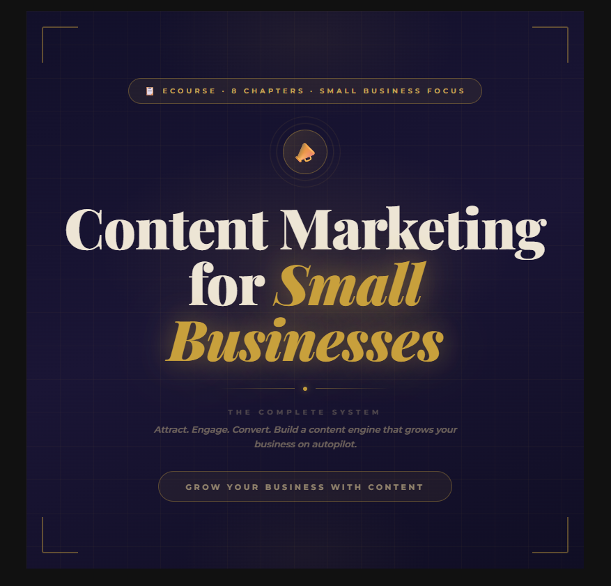 Content Marketing for Small Business - eCourse