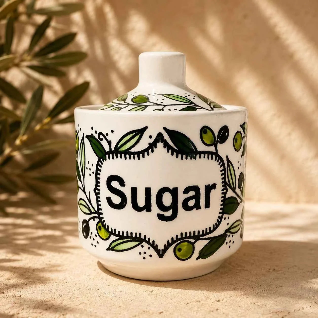 Handmade Olive Branch Storage Canister - Elevate Your Kitchen Style & Organization