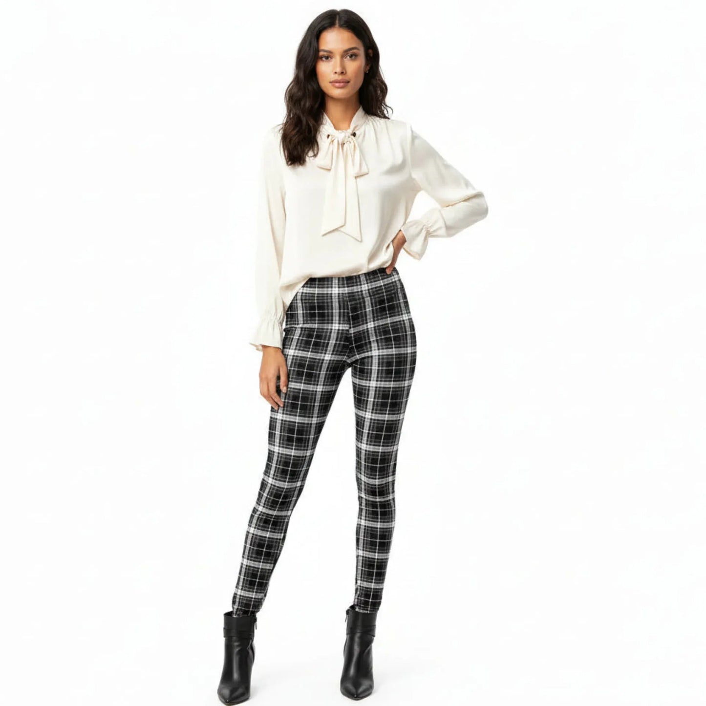 Pantalon legging noir et blanc