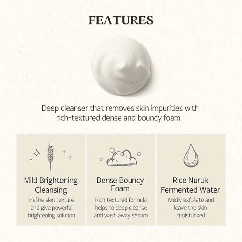 Skinfood Daily Brightening Rice Cleansing Foam 150ml
