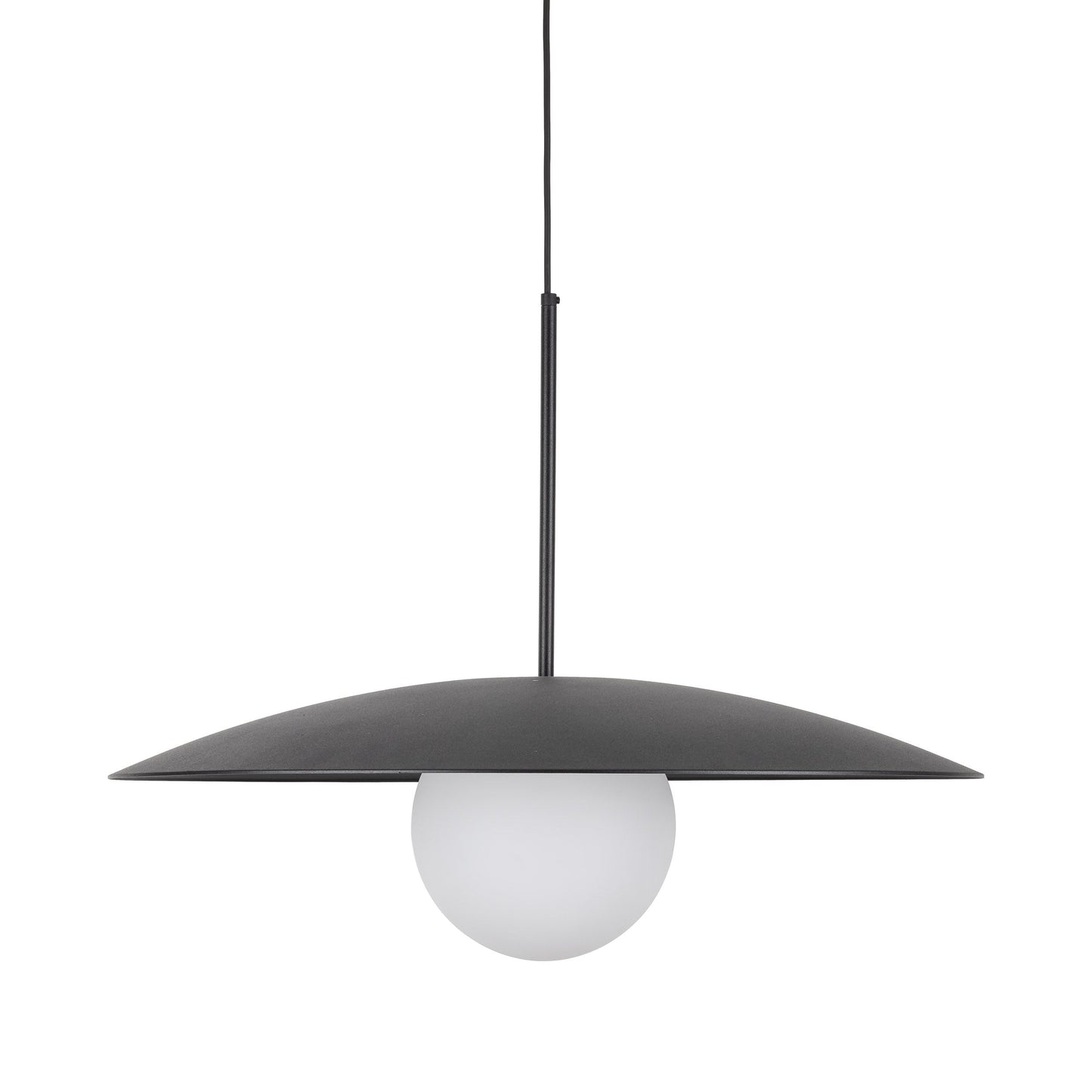 SLATE Mid-Century Modern Wide Dome Pendant Light for Kitchen Island & Dining Table