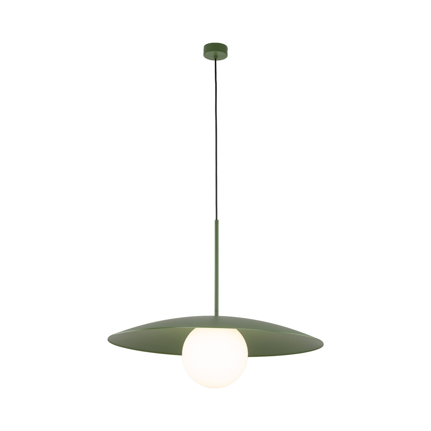 SLATE Mid-Century Modern Wide Dome Pendant Light for Kitchen Island & Dining Table