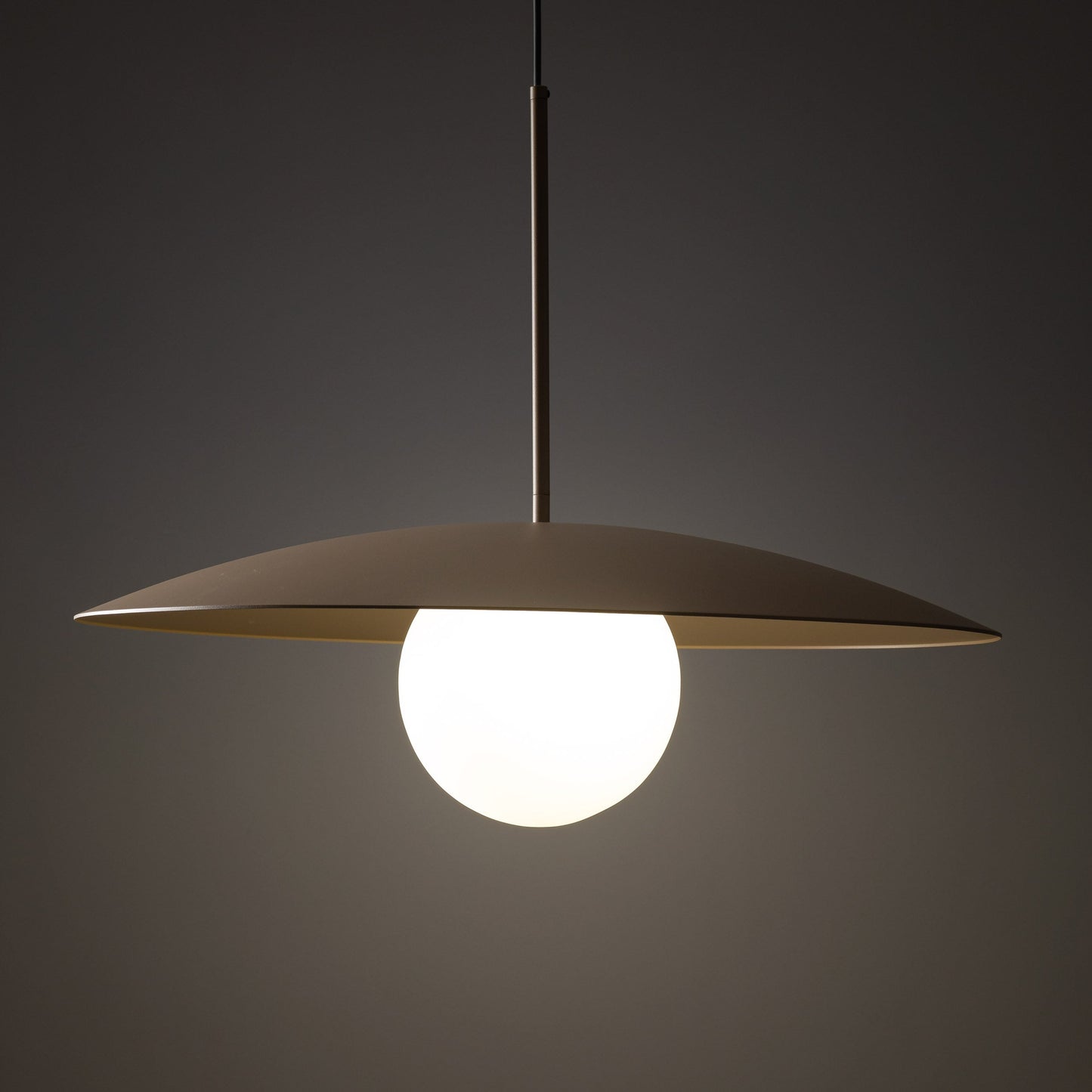 SLATE Mid-Century Modern Wide Dome Pendant Light for Kitchen Island & Dining Table