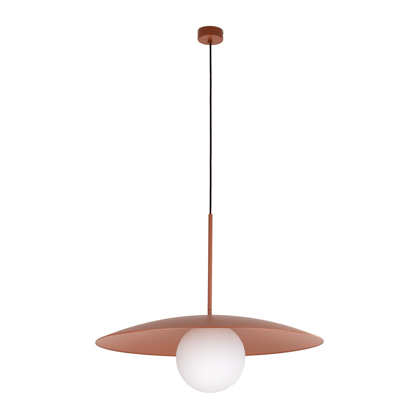 SLATE Mid-Century Modern Wide Dome Pendant Light for Kitchen Island & Dining Table