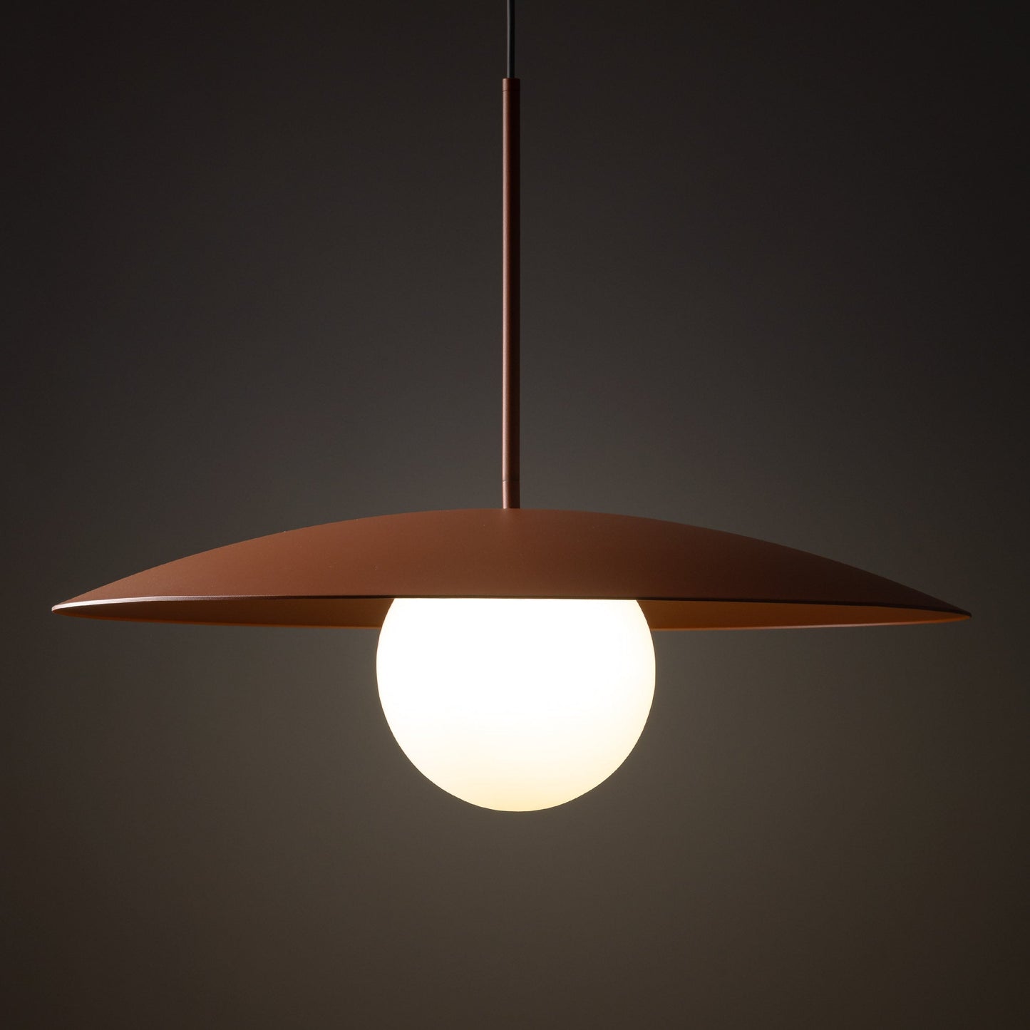 SLATE Mid-Century Modern Wide Dome Pendant Light for Kitchen Island & Dining Table