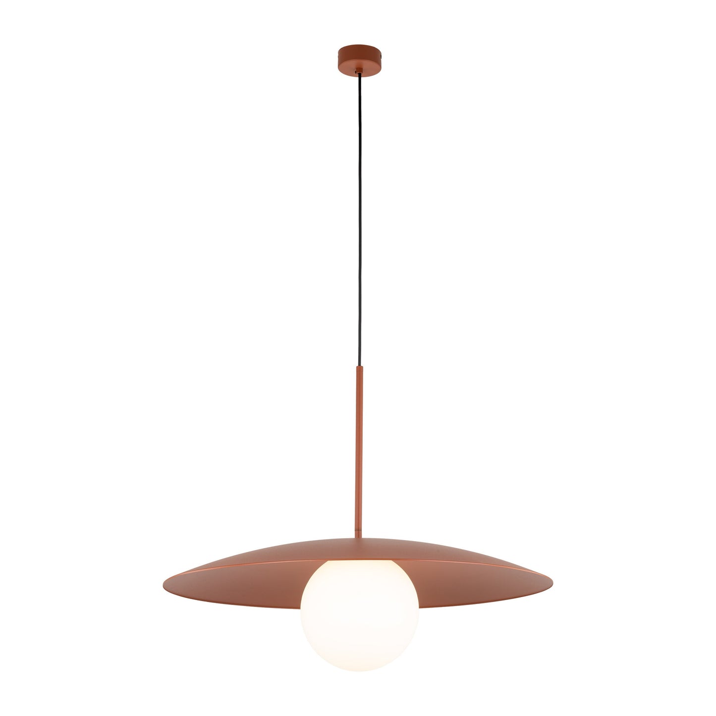 SLATE Mid-Century Modern Wide Dome Pendant Light for Kitchen Island & Dining Table