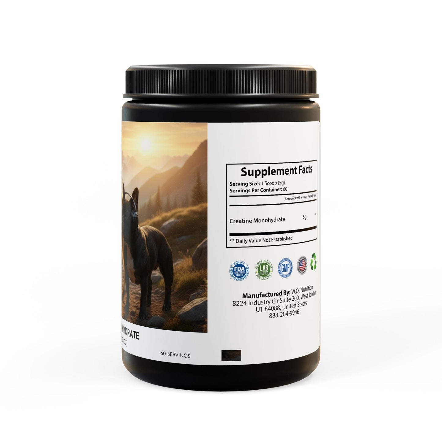 Goldie & Frenchie Creatine Monohydrate Supplement (300g, 10.58oz)