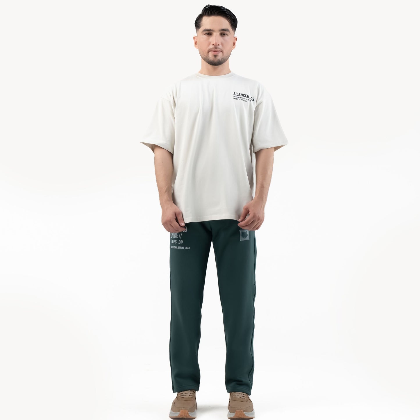 SILENCER 09 OVERSIZE TEE — TACTICAL BEIGE