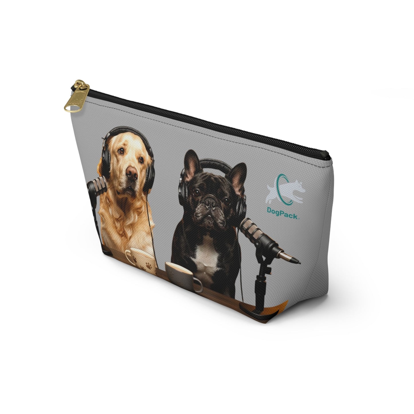 Goldie & Frenchie Playful Puppies and Serious Adults Accessory Pouch