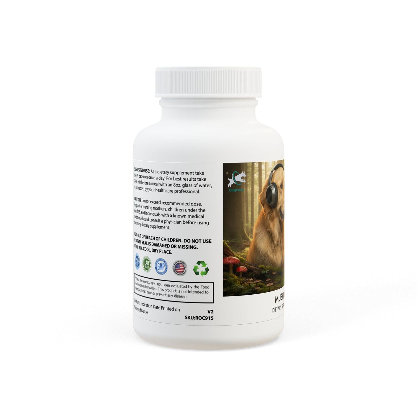 Goldie & Frenchie™ Mushroom Blend Supplement (60 Capsules)