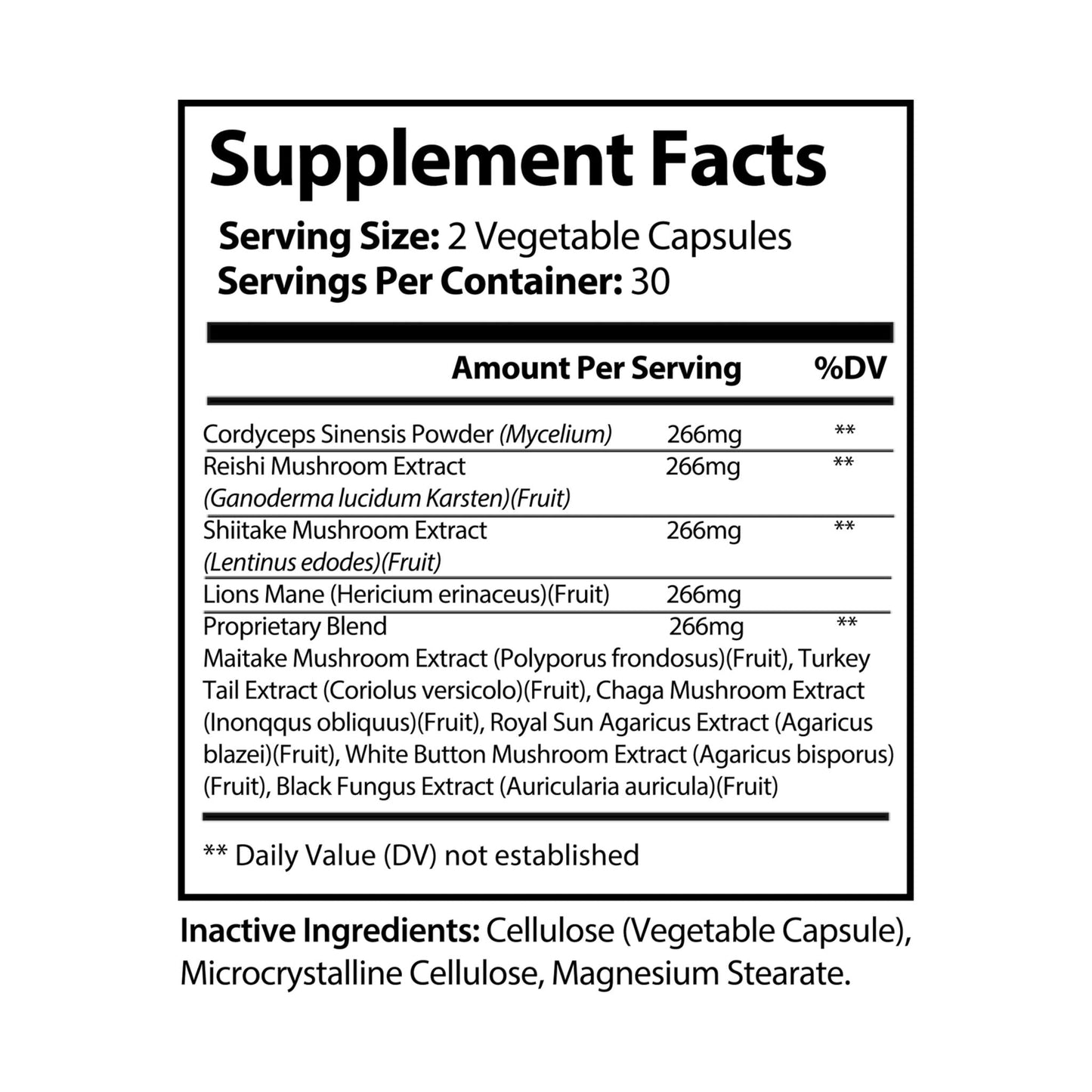 Goldie & Frenchie™ Mushroom Blend Supplement (60 Capsules)