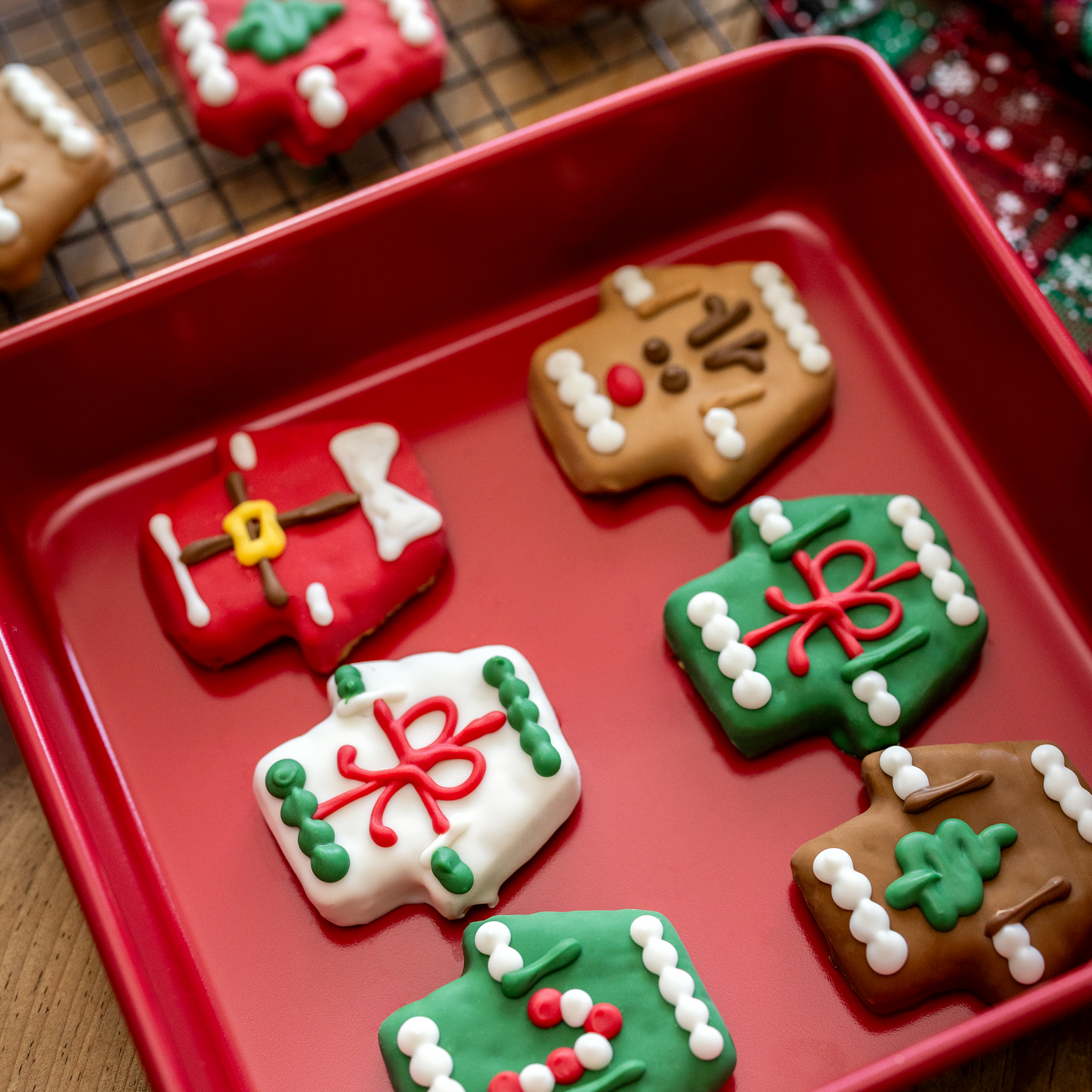 Wufers 12-Day Advent for Dogs | Giftable Ugly Sweater Cookie Box (12pk)
