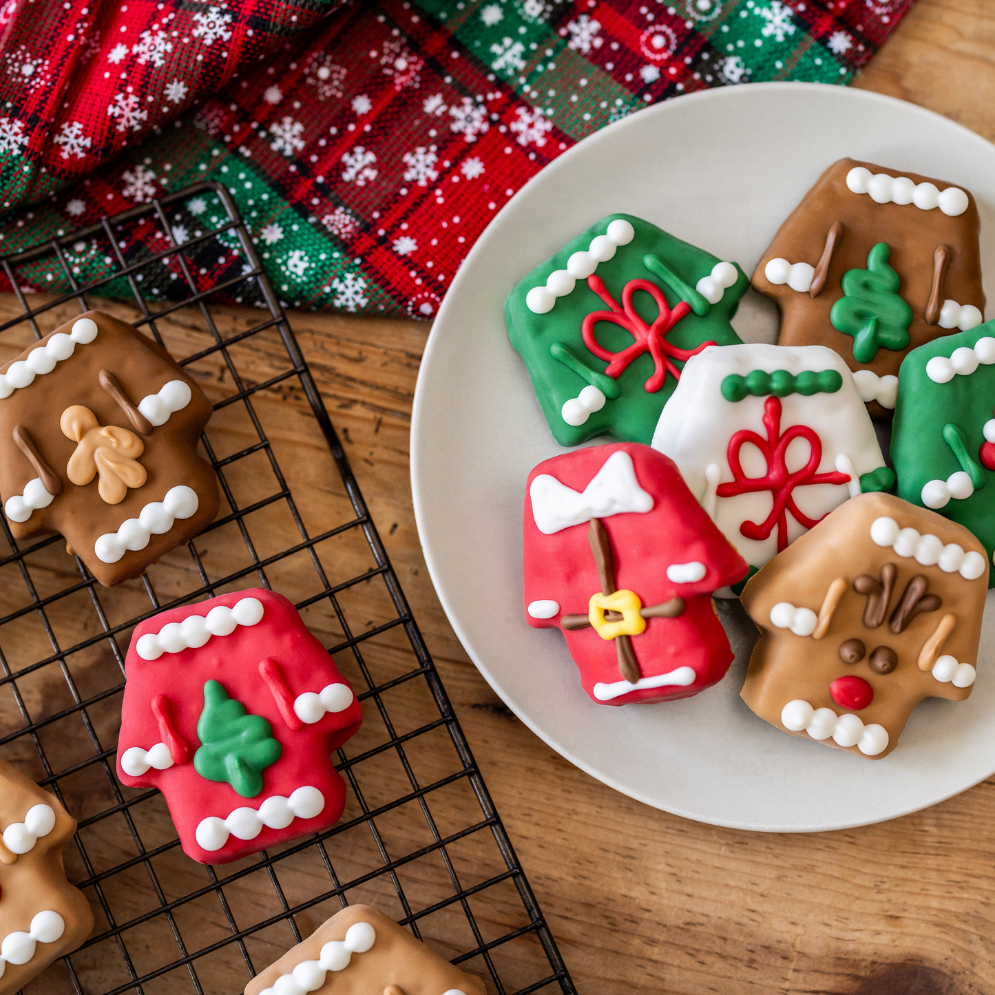Wufers 12-Day Advent for Dogs | Giftable Ugly Sweater Cookie Box (12pk)