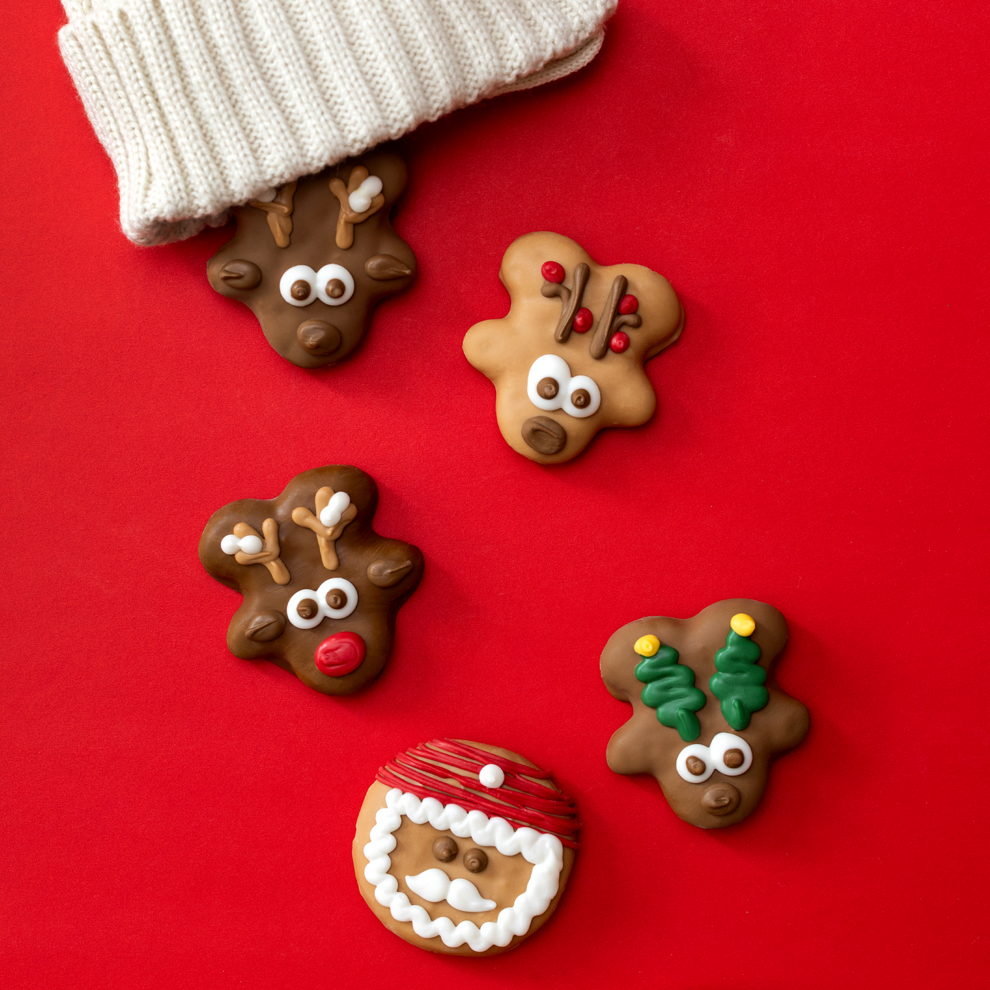 Wufers 12-Day Advent for Dogs | Giftable Santa's Silly Crew Cookie Box (12pk)