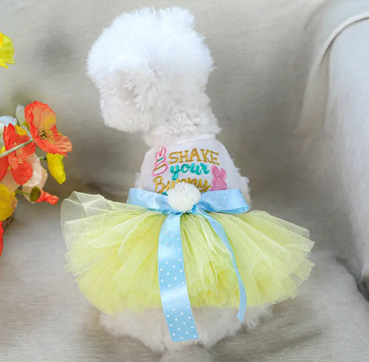 Shake Your Bunny Easter Dress – Festive Luxury Dog Dress