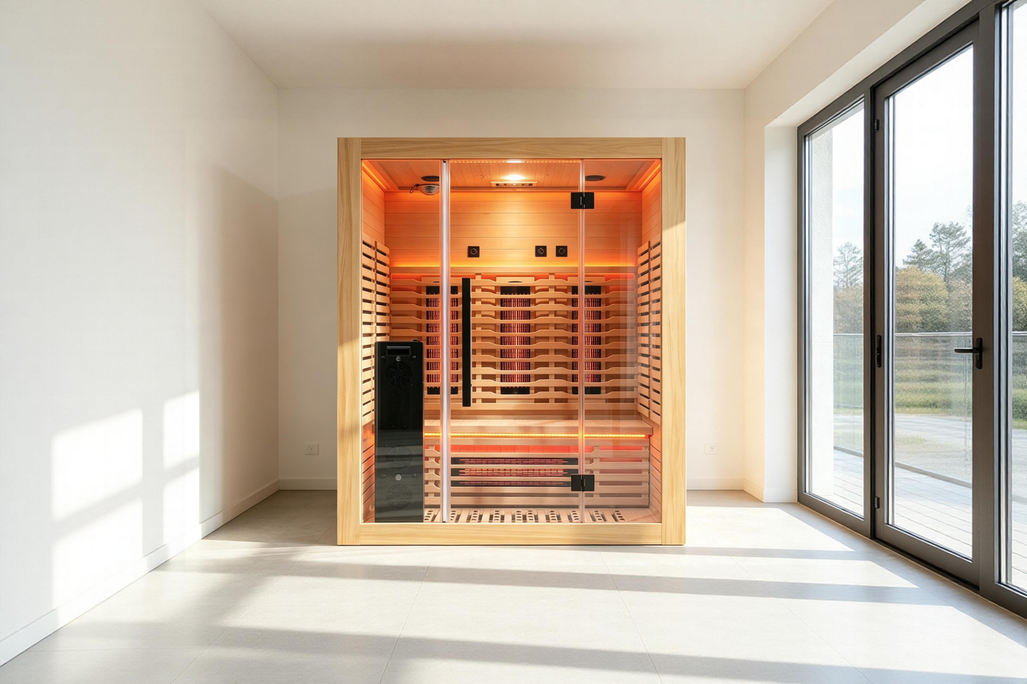 Blisspod | Venetian | All-In-One | Full Spectrum + Red Light Therapy | Indoor Premium Sauna | 3 Person