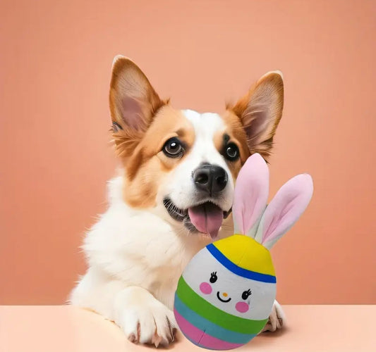 Easter Egg Toy – Plush Bunny Ear Dog Toy