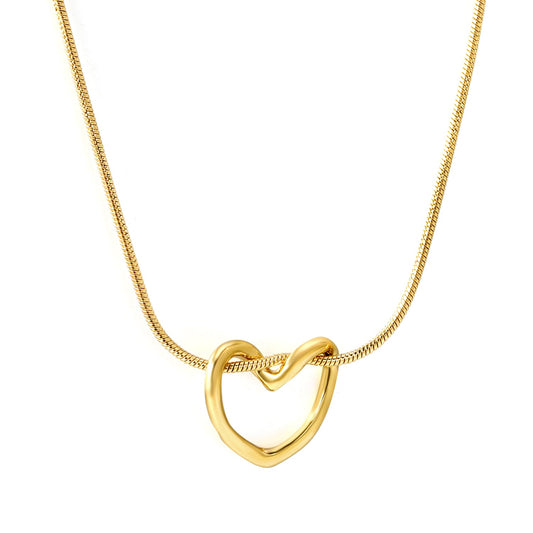 Heartfelt Hollow Pendant Necklace