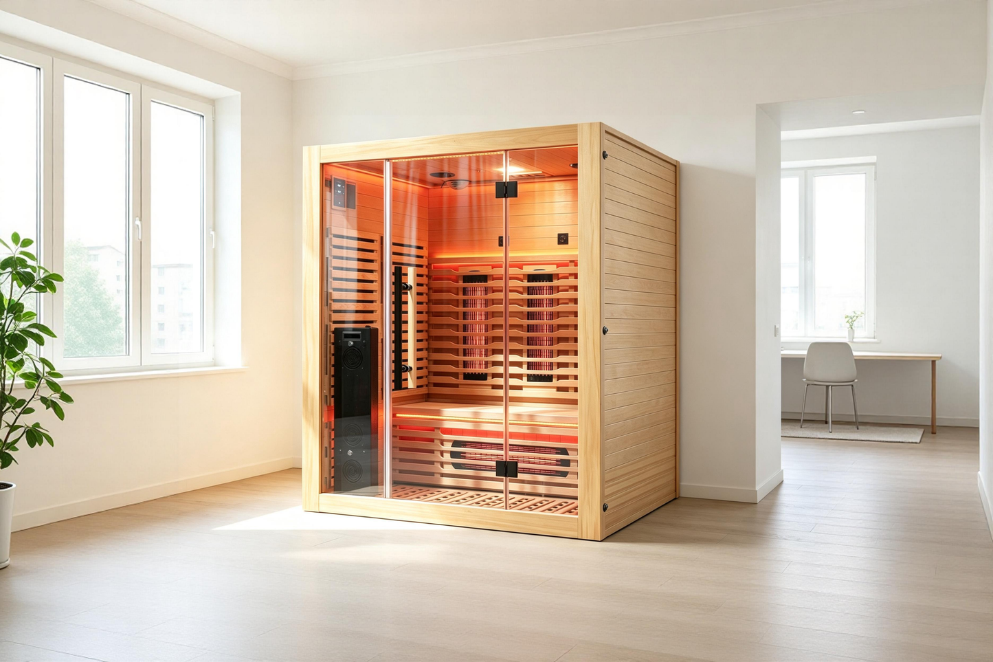 Blisspod | Venetian | All-In-One | Full Spectrum + Red Light Therapy | Indoor Premium Sauna | 3 Person