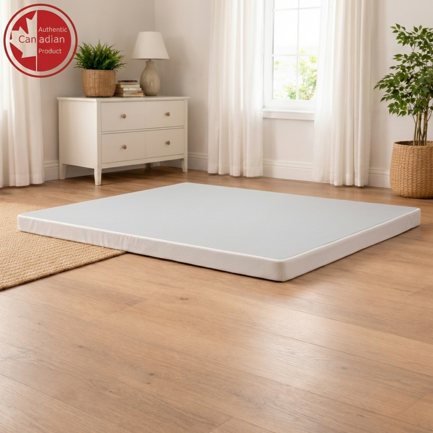 UltraFlex® Premium Solid Wood Box Spring Mattress Foundation 2" Low Profile - Twin, Double, Queen, King | Premium Heavy Duty Mattress Base, No Assembly Required, Compatible with All Mattress Types- Made in Canada
