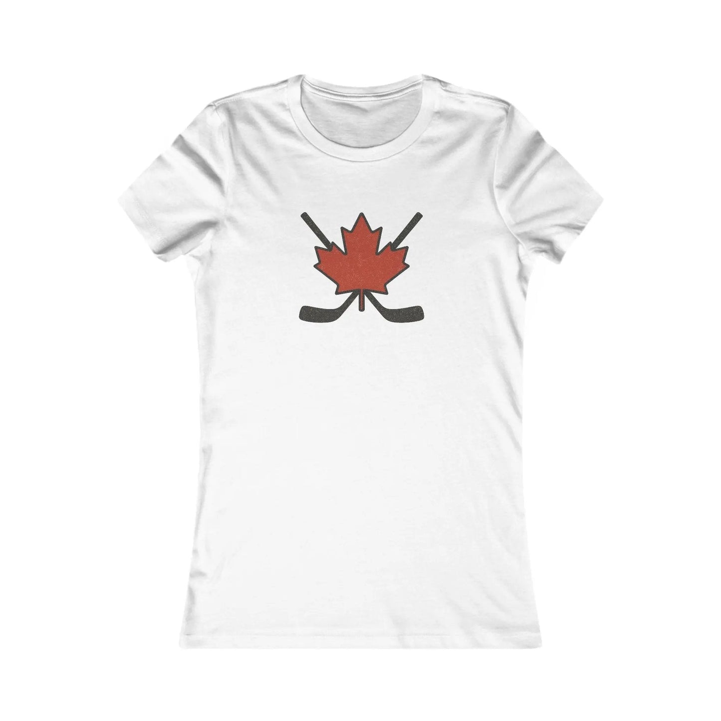 Maple Leaf Hockey Sticks Women's T-Shirt – Canadian Hockey Pride Tee