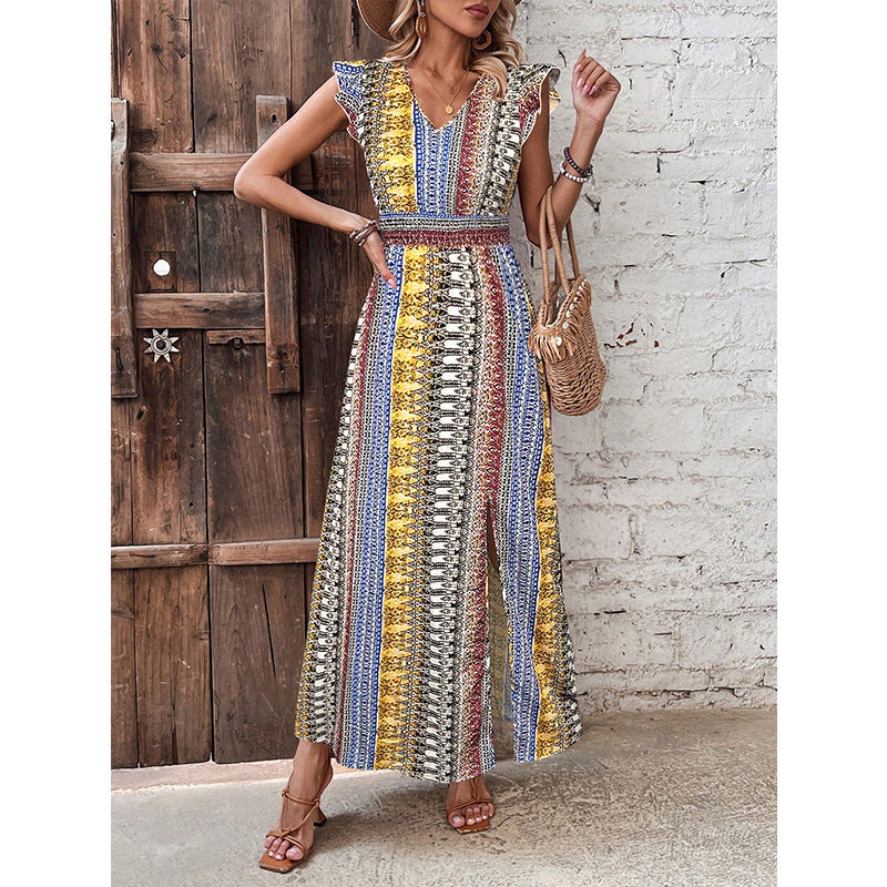 Women’s Casual Slim-Fit Split Dress – Stylish Fitted Midi Dress for Everyday & Evening Wear