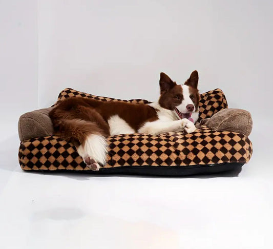 Chewy Pawtton Dog Sofa Bed | Checker Lounge Pet Bed