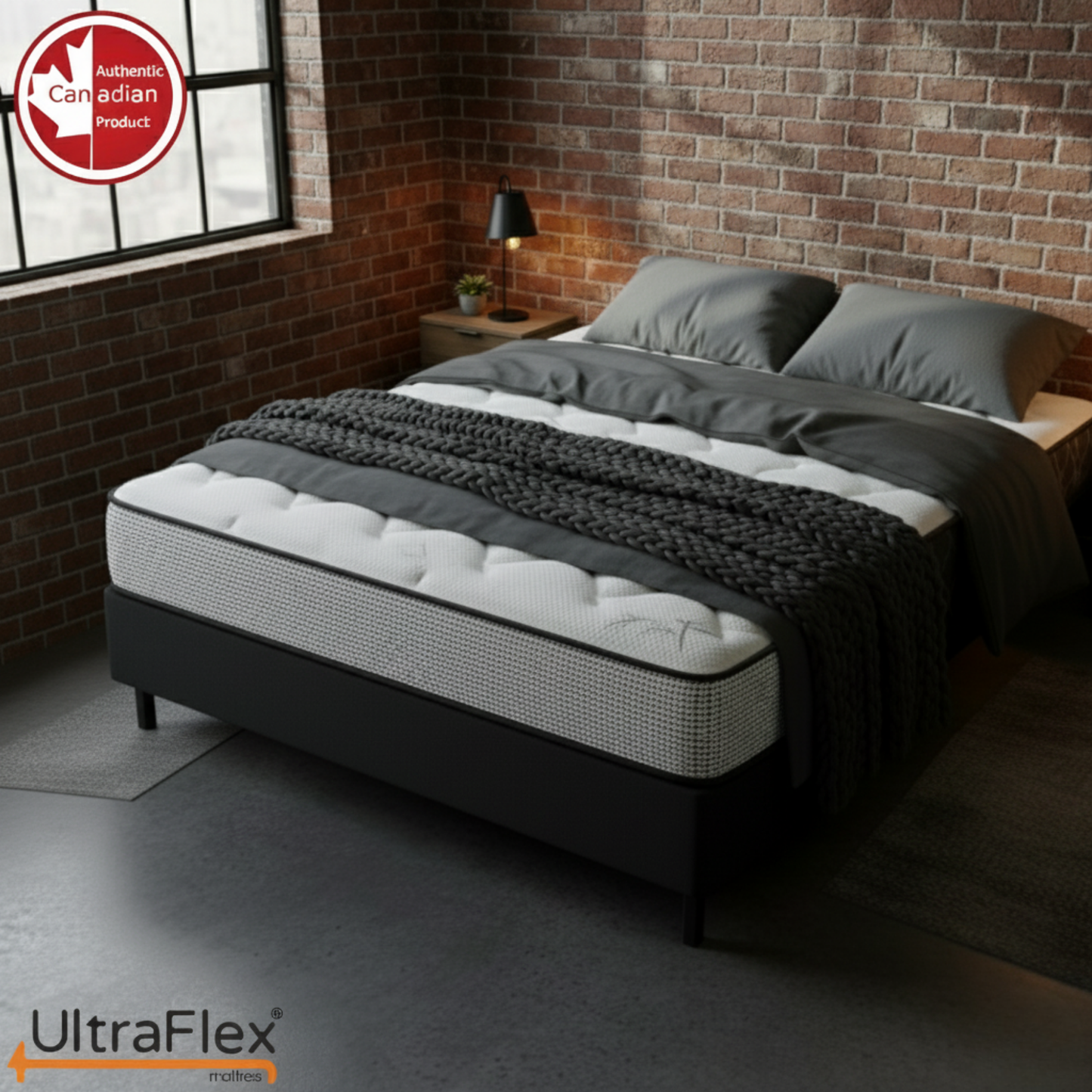 UltraFlex® DreamWeaver Medium Firm Pocket Coil Hybrid Mattress – Canadian-Made Orthopedic Support with Cooling Gel Foam, Quilted Top, Breathable & Hypoallergenic Comfort, Edge Support & Motion Isolation