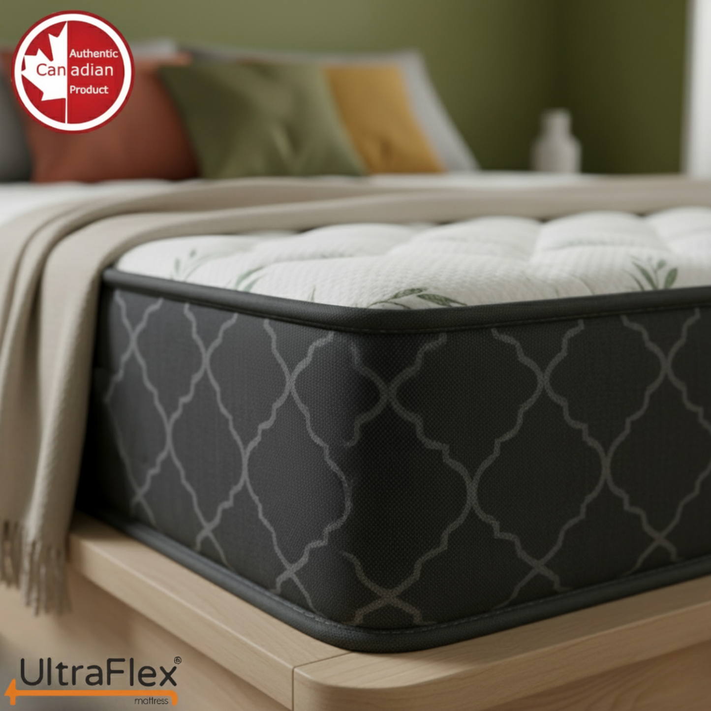 UltraFlex® SUMMIT Firm Pocket Coil Hybrid Mattress – Canadian-Made Orthopedic Support with Cooling Gel Foam, Quilted Top, Breathable & Hypoallergenic Comfort, Edge Support & Motion Isolation