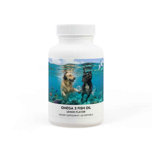 Goldie & Frenchie Omega 3 Fish Oil Supplement for Humans (60 Softgels)