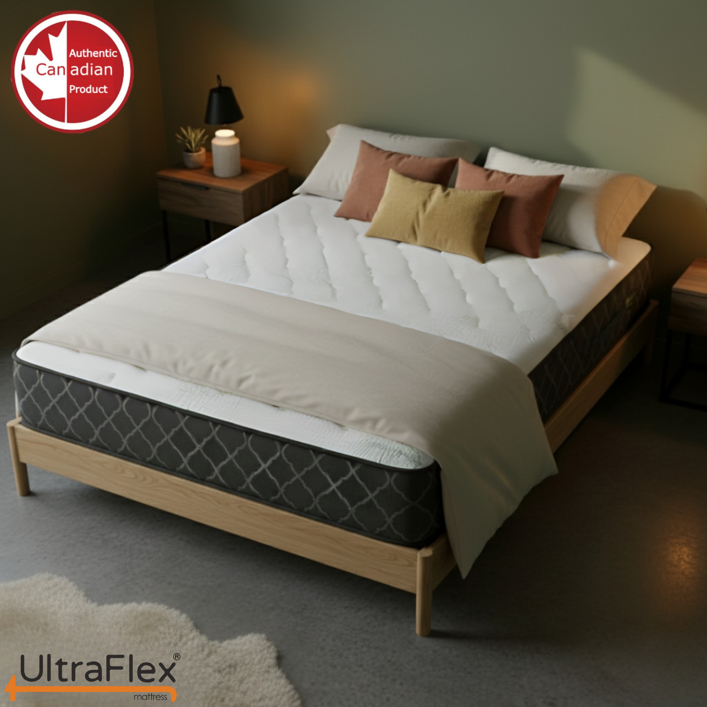 UltraFlex® SUMMIT Firm Pocket Coil Hybrid Mattress – Canadian-Made Orthopedic Support with Cooling Gel Foam, Quilted Top, Breathable & Hypoallergenic Comfort, Edge Support & Motion Isolation