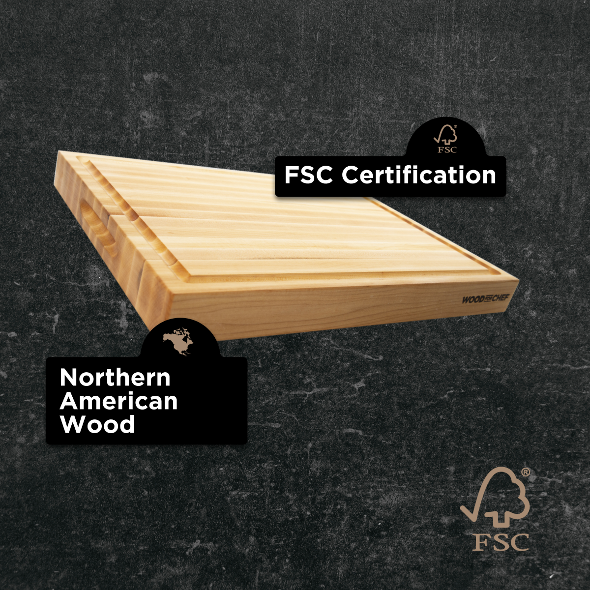 Classic Medium Wood Reversible Cutting Board