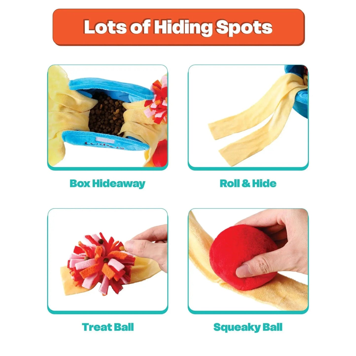 Pupio's Pasta Snuffle Toy —Crinkly & Washable Puzzle for Dogs, Cats, Rabbits, and Small Pets!