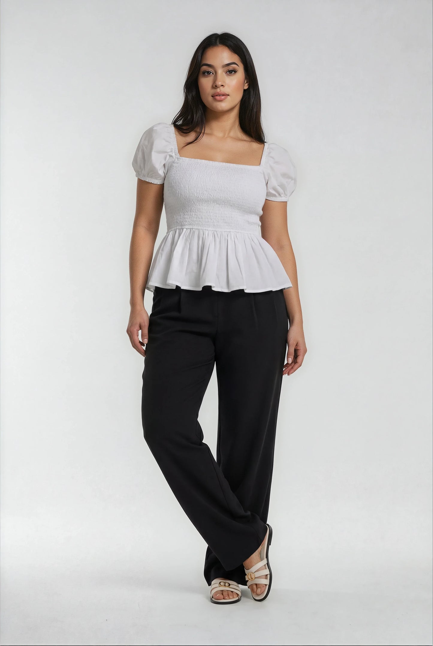Luxeflow - Elevated Wide Leg Sweatpants Trouser Pants Black