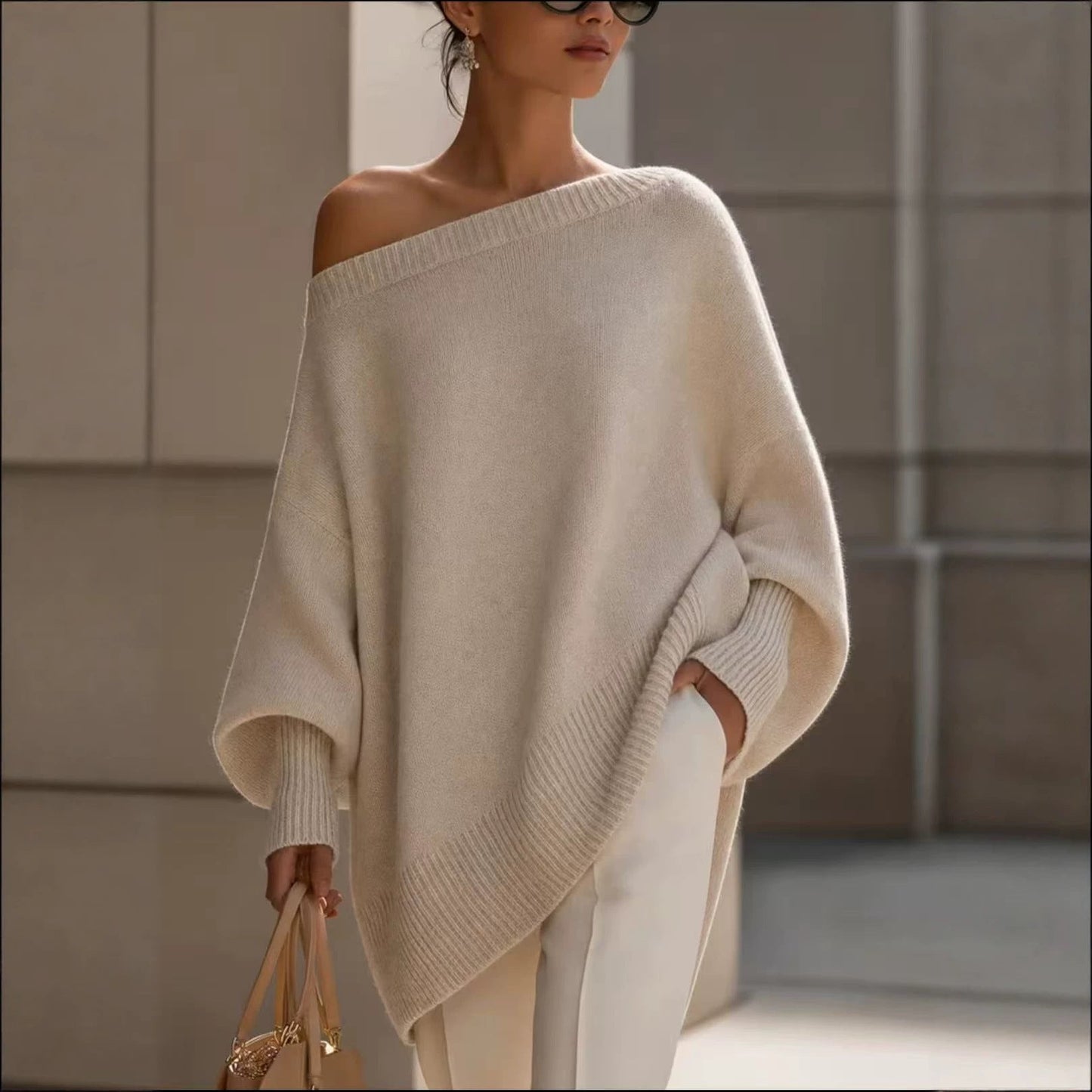 Women’s Thick Knit Pullover Sweater – Warm Casual Autumn & Winter Long-Sleeve Top