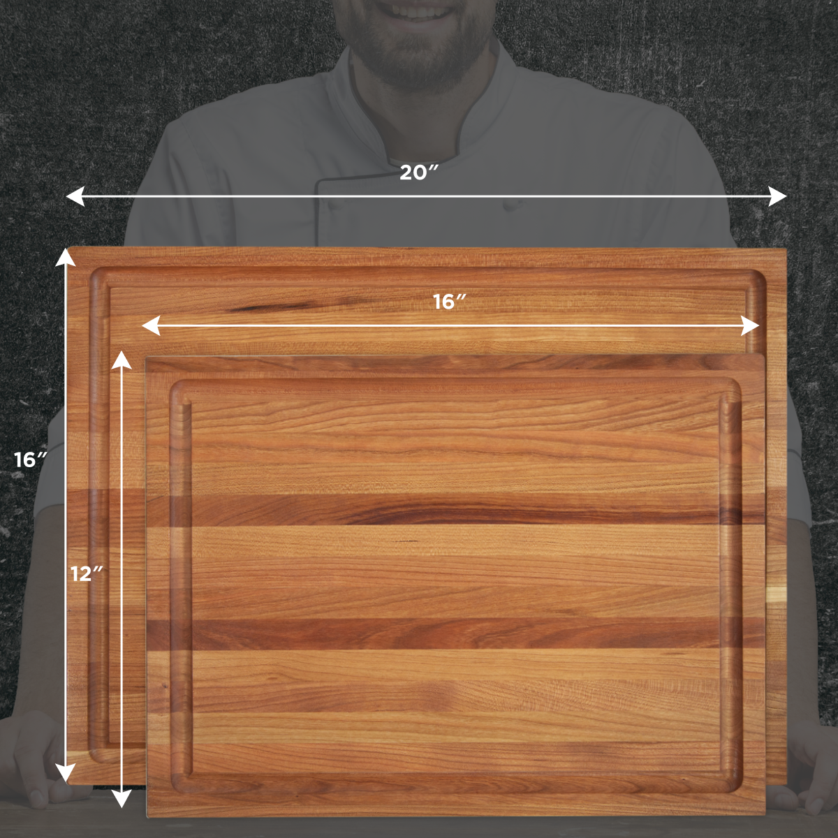 Classic Large Wood Reversible Cutting Board