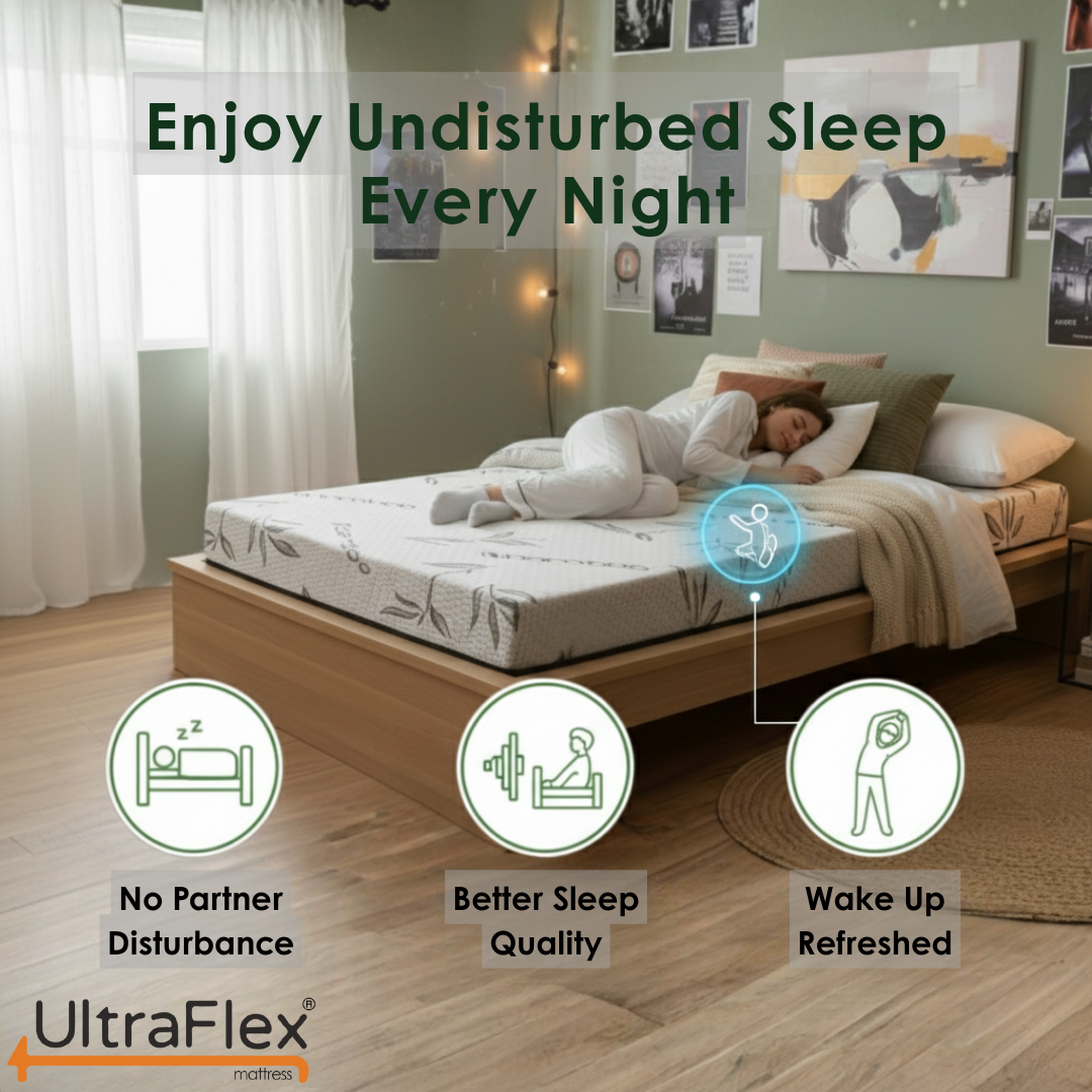 UltraFlex® ATLAS Canadian Made Firm Reversible Foam Mattress – Cooling Gel Infused High-Density Foam with Breathable Bamboo Cover – CertiPUR-US® Certified for Superior Comfort & Support