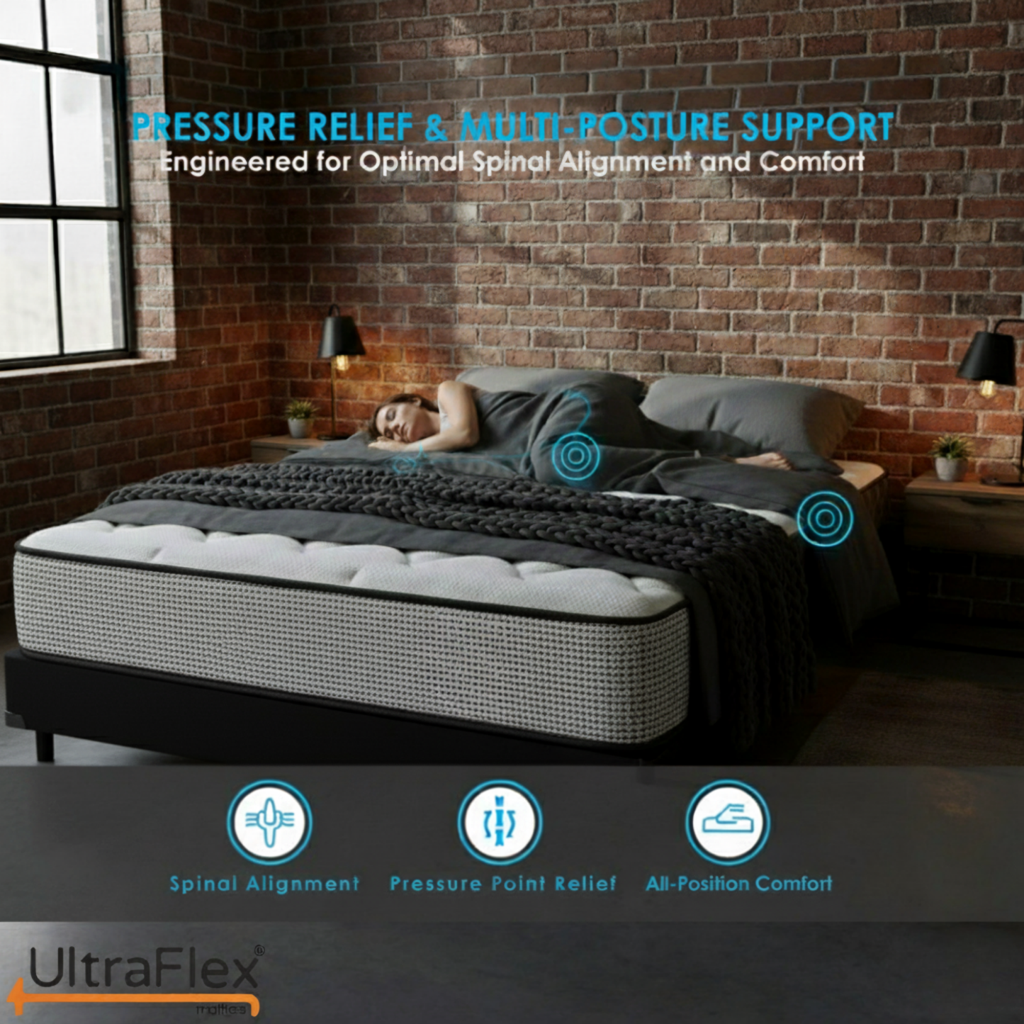 UltraFlex® DreamWeaver Mattress and BoxSpring Set Medium Firm Pocket Coil Hybrid Mattress – Canadian-Made Orthopedic Support with Cooling Gel Foam, Quilted Top, Breathable & Hypoallergenic Comfort, Edge Support & Motion Isolation
