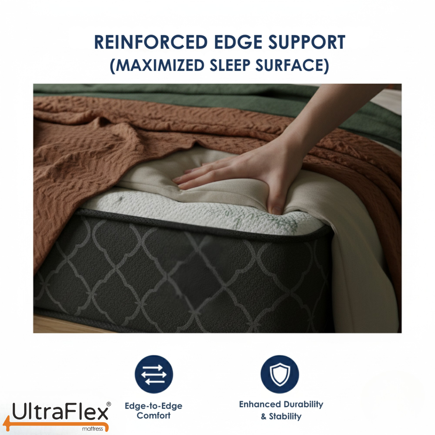 UltraFlex® SUMMIT Firm Pocket Coil Hybrid Mattress – Canadian-Made Orthopedic Support with Cooling Gel Foam, Quilted Top, Breathable & Hypoallergenic Comfort, Edge Support & Motion Isolation