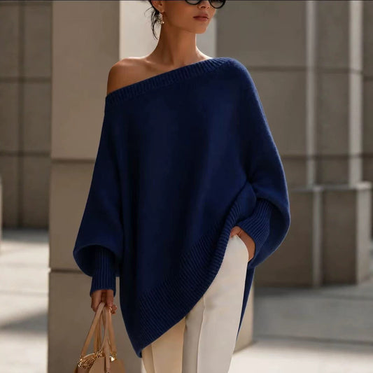 Women’s Thick Knit Pullover Sweater – Warm Casual Autumn & Winter Long-Sleeve Top