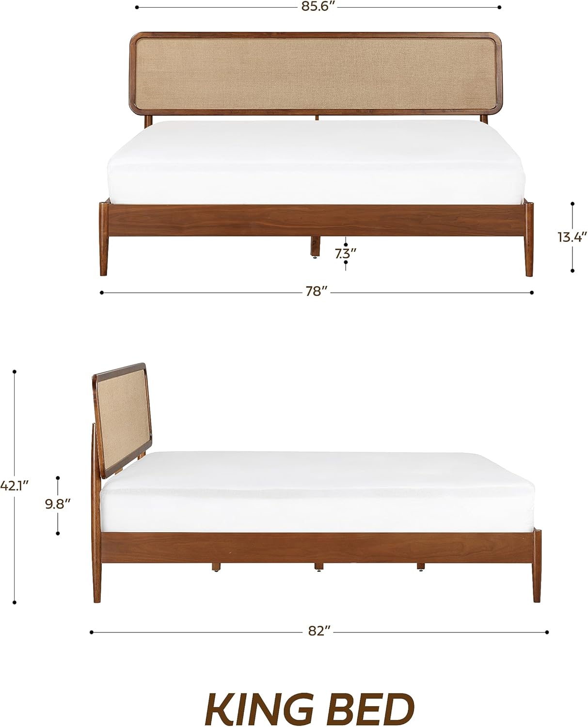 Lupin Solid Wood Bed Frame