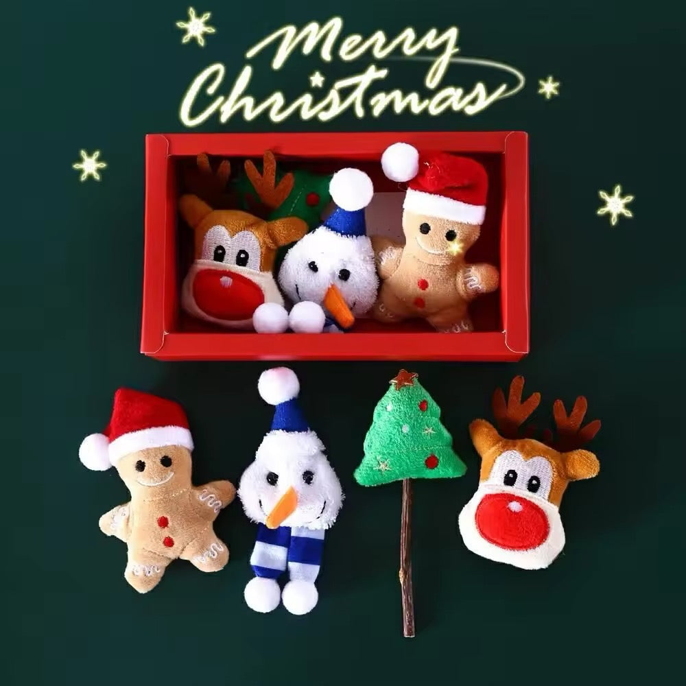 Holiday Plush Toy Gift Box for Dogs – Festive Dog Toy Set