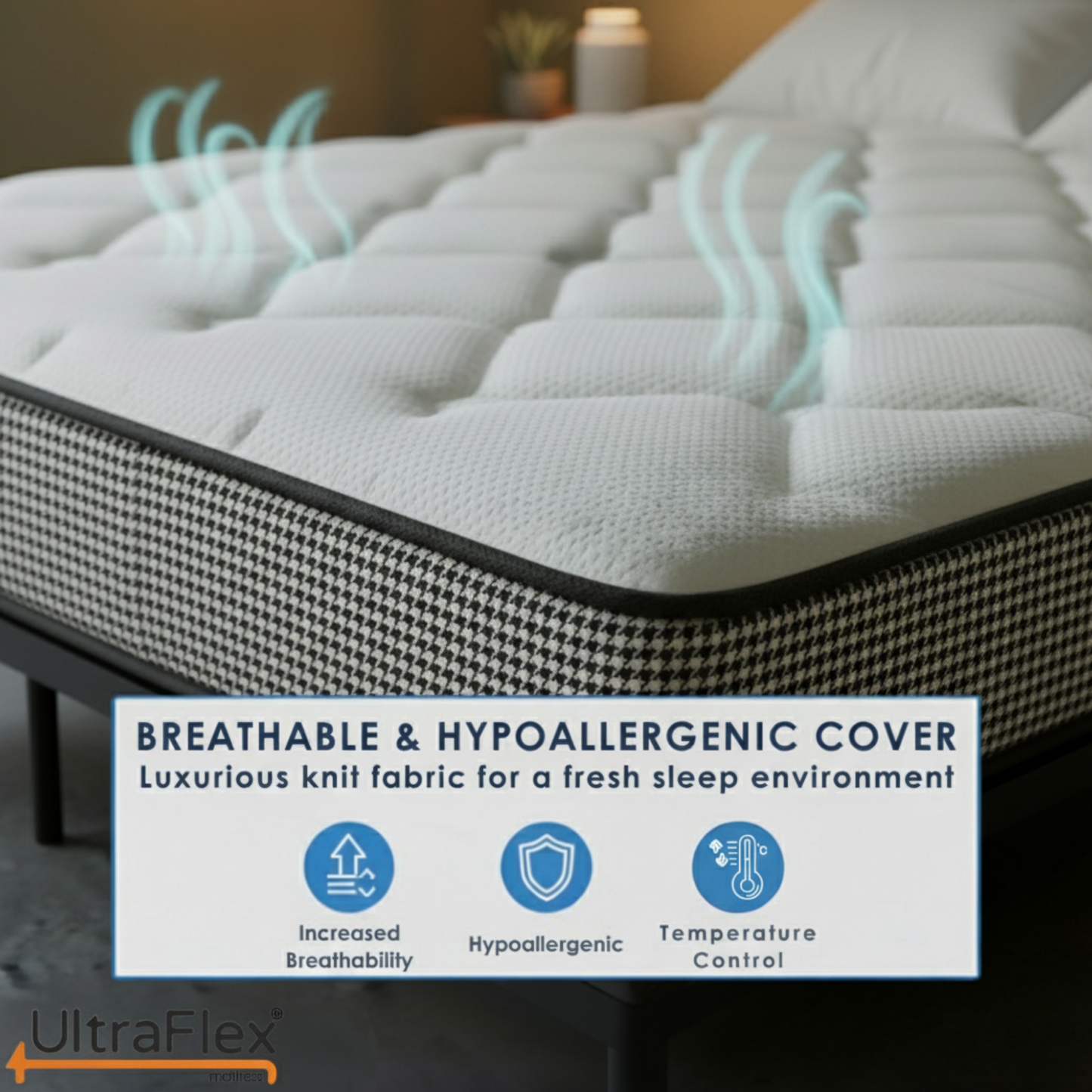 UltraFlex® DreamWeaver Medium Firm Pocket Coil Hybrid Mattress – Canadian-Made Orthopedic Support with Cooling Gel Foam, Quilted Top, Breathable & Hypoallergenic Comfort, Edge Support & Motion Isolation