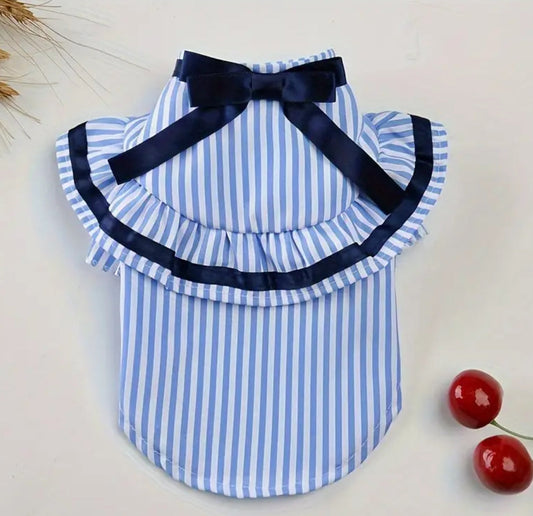Naomi Dog Blouse | Stripe Detail Dog Top